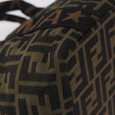 FENDI Zucca Canvas Hand Bag Black Brown Auth 206470-10