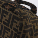 FENDI Zucca Canvas Hand Bag Black Brown Auth 206470-13