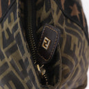 FENDI Zucca Canvas Hand Bag Black Brown Auth 206470-14