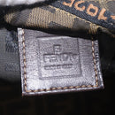 FENDI Zucca Canvas Hand Bag Black Brown Auth 206470-15