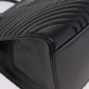 PRADA Hand Bag Leather 2way Black Silver Auth 206472M-14