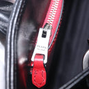 PRADA Hand Bag Leather 2way Black Silver Auth 206472M-24