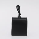 PRADA Hand Bag Leather 2way Black Silver Auth 206472M-29