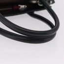 PRADA Hand Bag Leather 2way Black Silver Auth 206472M-7