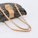 FENDI Zucchino Canvas Mamma Baguette Shoulder Bag Black Gold 8BR088 Auth 206474A-7