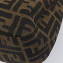 FENDI Zucca Canvas Mamma Baguette Shoulder Bag Brown Black 8BR036 Auth 206475V-12