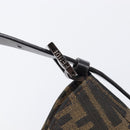 FENDI Zucca Canvas Mamma Baguette Shoulder Bag Brown Black 8BR036 Auth 206475V-14