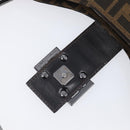 FENDI Zucca Canvas Mamma Baguette Shoulder Bag Brown Black 8BR036 Auth 206475V-16