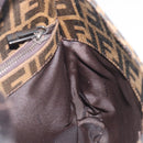 FENDI Zucca Canvas Mamma Baguette Shoulder Bag Brown Black 8BR036 Auth 206475V-21