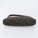FENDI Zucca Canvas Mamma Baguette Shoulder Bag Brown Black 26569 Auth 206476V-10