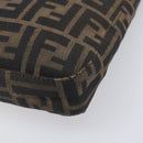 FENDI Zucca Canvas Mamma Baguette Shoulder Bag Brown Black 26569 Auth 206476V-11