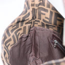 FENDI Zucca Canvas Mamma Baguette Shoulder Bag Brown Black 26569 Auth 206476V-22