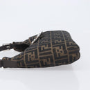 FENDI Zucca Canvas Mamma Baguette Shoulder Bag Brown Black 26569 Auth 206476V-5