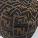 FENDI Zucca Canvas Mamma Baguette Shoulder Bag Brown Black Auth 206477V-13