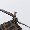 FENDI Zucca Canvas Mamma Baguette Shoulder Bag Brown Black Auth 206477V-15