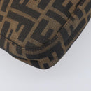 FENDI Zucca Canvas Mamma Baguette Shoulder Bag Brown Black 26727 Auth 206478V-15