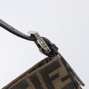 FENDI Zucca Canvas Mamma Baguette Shoulder Bag Brown Black 26727 Auth 206478V-14