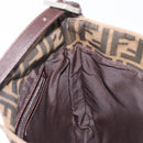 FENDI Zucca Canvas Mamma Baguette Shoulder Bag Brown Black 26727 Auth 206478V-22