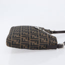 FENDI Zucca Canvas Mamma Baguette Shoulder Bag Brown Black 26727 Auth 206478V-4