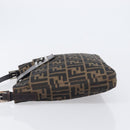 FENDI Zucca Canvas Mamma Baguette Shoulder Bag Brown Black 26727 Auth 206478V-5