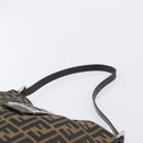 FENDI Zucca Canvas Mamma Baguette Shoulder Bag Brown Black 26727 Auth 206478V-8