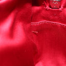 Miu Miu Matelasse Shoulder Bag Leather Red Silver Auth 206482M-23