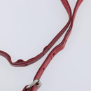 Miu Miu Matelasse Shoulder Bag Leather Red Silver Auth 206482M-9