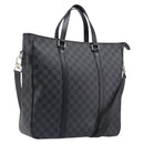 LOUIS VUITTON Damier Graphite Tadao Shoulder Bag 2way N51192 LV Auth 206485V-1