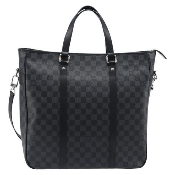 LOUIS VUITTON Damier Graphite Tadao Shoulder Bag 2way N51192 LV Auth 206485V