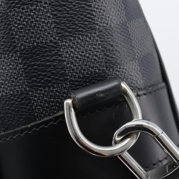 LOUIS VUITTON Damier Graphite Tadao Shoulder Bag 2way N51192 LV Auth 206485V