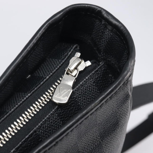 LOUIS VUITTON Damier Graphite Tadao Shoulder Bag 2way N51192 LV Auth 206485V