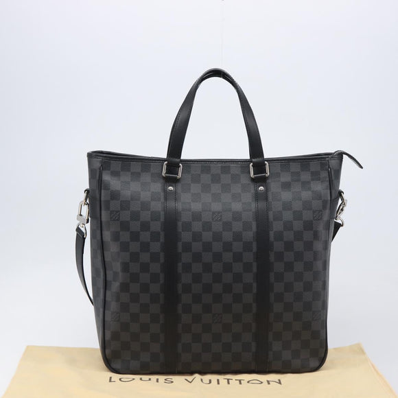 LOUIS VUITTON Damier Graphite Tadao Shoulder Bag 2way N51192 LV Auth 206485V