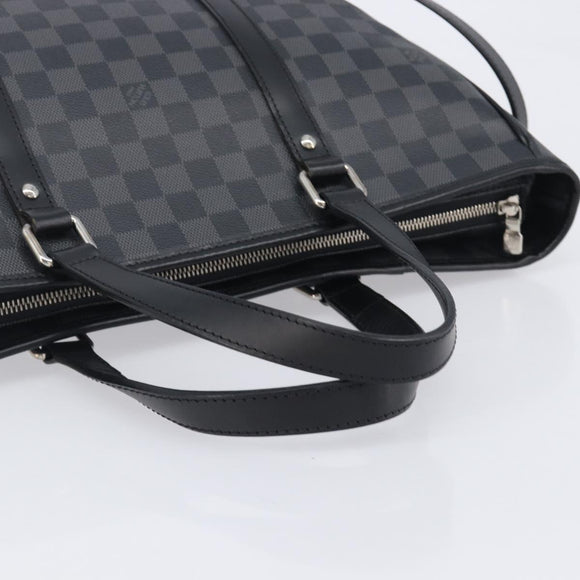 LOUIS VUITTON Damier Graphite Tadao Shoulder Bag 2way N51192 LV Auth 206485V