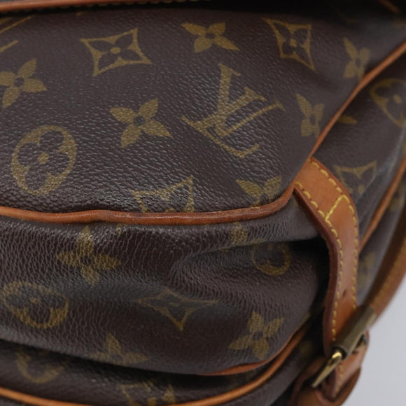 LOUIS VUITTON Monogram Saumur 30 Shoulder Bag M42256 LV Auth 206486