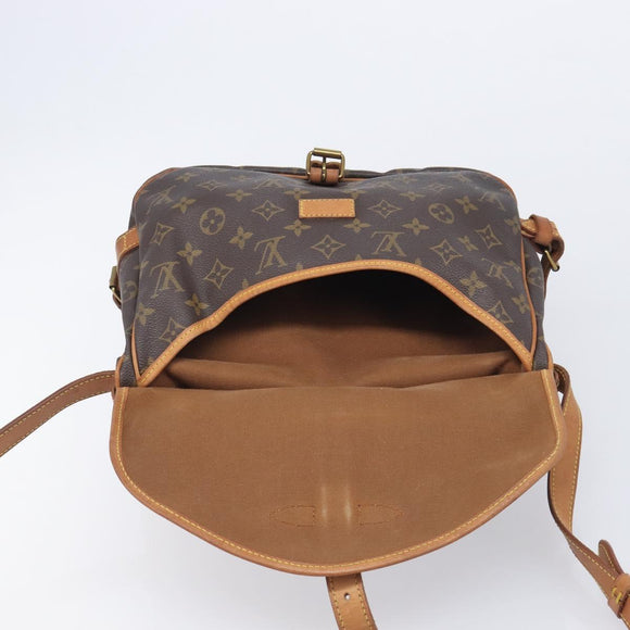 LOUIS VUITTON Monogram Saumur 30 Shoulder Bag M42256 LV Auth 206486