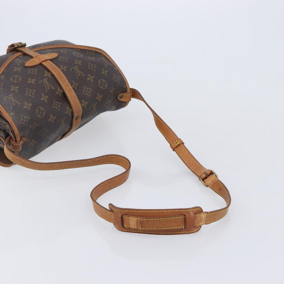 LOUIS VUITTON Monogram Saumur 30 Shoulder Bag M42256 LV Auth 206486