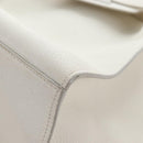 CELINE Big Bag Small Hand Bag Leather 2way White Silver Auth 206487M-16