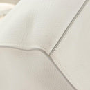 CELINE Big Bag Small Hand Bag Leather 2way White Silver Auth 206487M-17