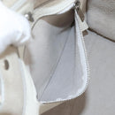 CELINE Big Bag Small Hand Bag Leather 2way White Silver Auth 206487M-29