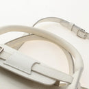 CELINE Big Bag Small Hand Bag Leather 2way White Silver Auth 206487M-8