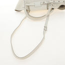 CELINE Big Bag Small Hand Bag Leather 2way White Silver Auth 206487M-9