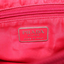 PRADA Hand Bag Nylon Pink Silver Auth 206488-17