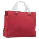 PRADA Hand Bag Nylon Pink Silver Auth 206488-1