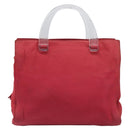 PRADA Hand Bag Nylon Pink Silver Auth 206488-2