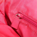 PRADA Hand Bag Nylon Pink Silver Auth 206488-21