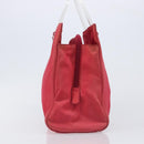 PRADA Hand Bag Nylon Pink Silver Auth 206488-4