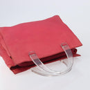 PRADA Hand Bag Nylon Pink Silver Auth 206488-6