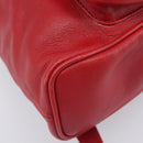 GUCCI Bamboo Backpack Leather Red Gold 003 3444 0030 Auth 206489-13