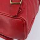 GUCCI Bamboo Backpack Leather Red Gold 003 3444 0030 Auth 206489-14