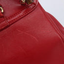 GUCCI Bamboo Backpack Leather Red Gold 003 3444 0030 Auth 206489-16